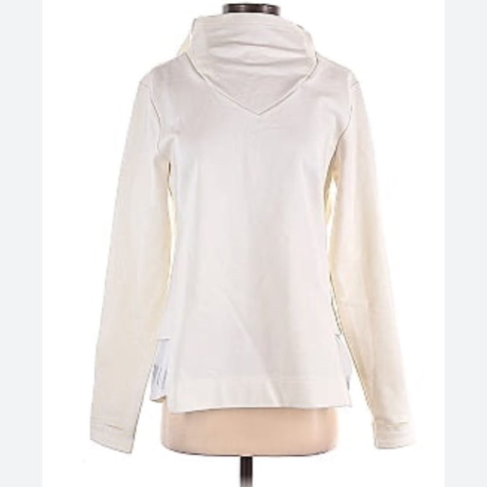 Lime and Vine cream hoodie long sleeve medium high neck